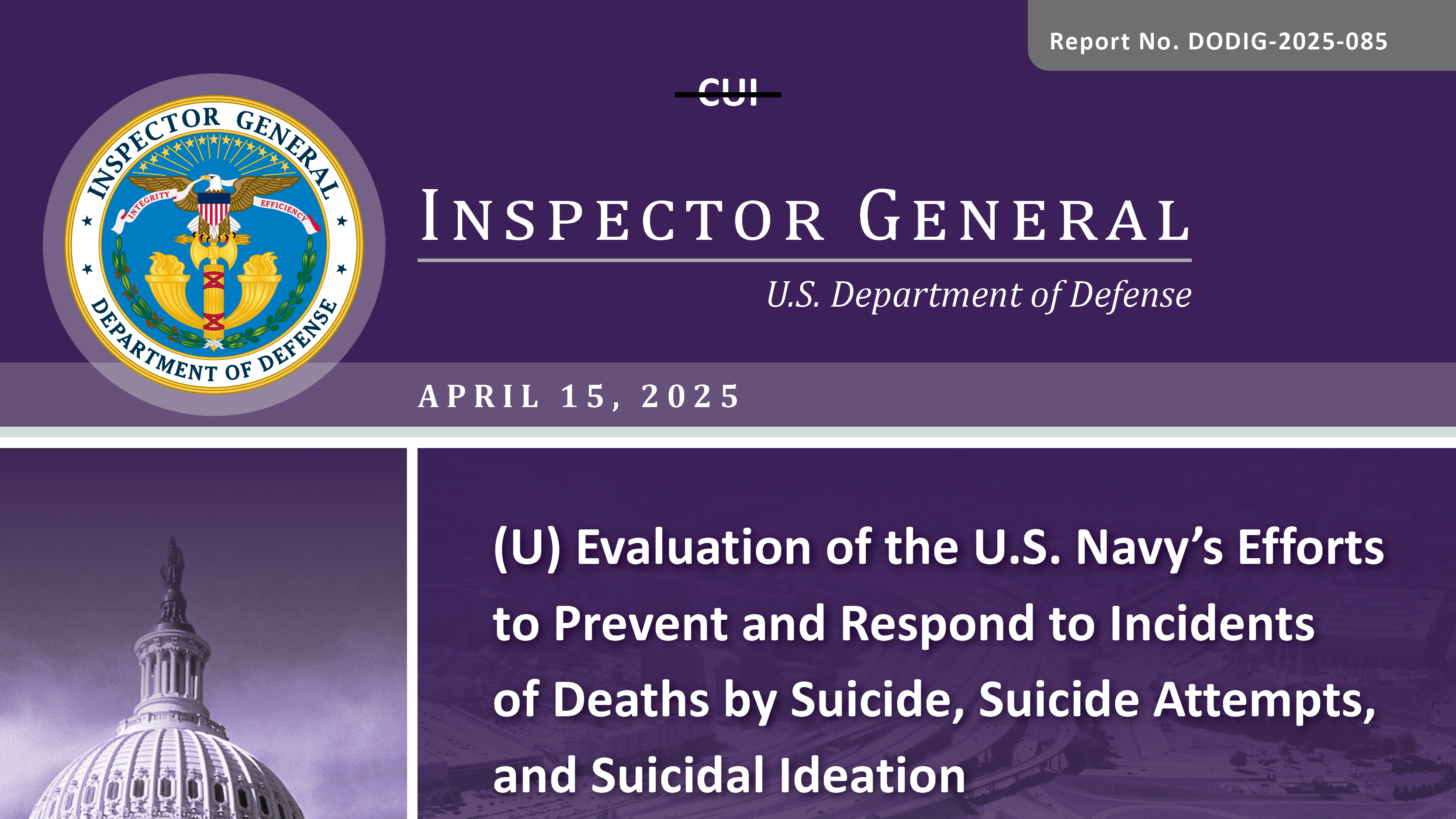 Evaluation of the U.S. Navy’s Efforts
